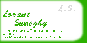 lorant sumeghy business card